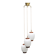 Bent Karlby "China" pendant lights, 3 lights, teak and glass, Lyfa, Denmark, 1960.