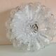 Round ceiling lamp in bubbled glass / vintage 60s-70s