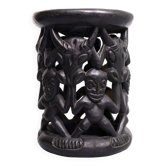 African tribal stool amileke, Cameroon Africa, 1950's