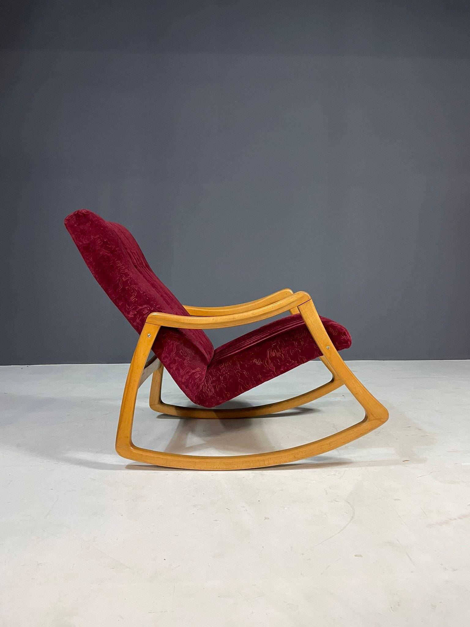 Mid-Century Bentwood Rocking Chair by TON, Czechoslovakia, 1960s