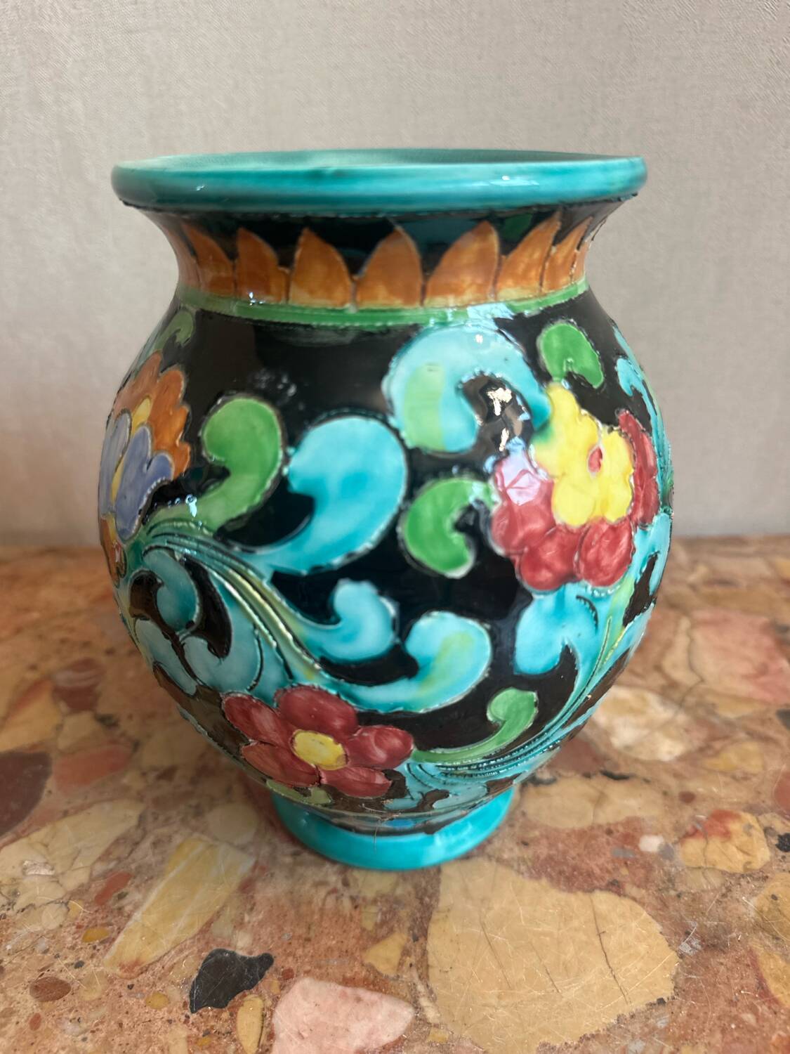 Vintage ceramic vase Cerart Monaco