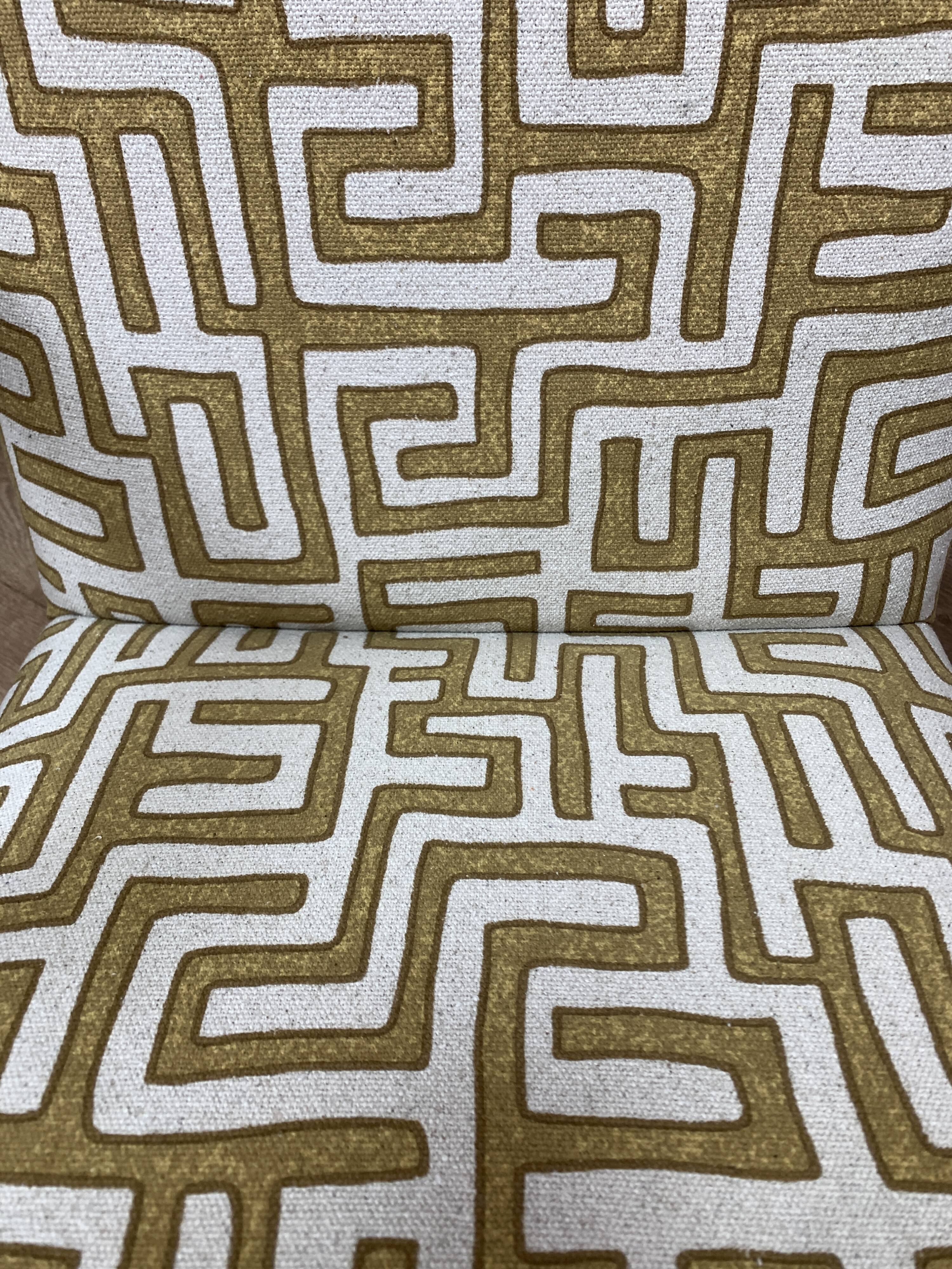 Fauteuil vintage Manucère retapissé, 1970