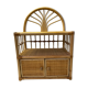 Meuble rangement rotin vintage