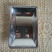 Plat rectangulaire, bannette en métal argenté