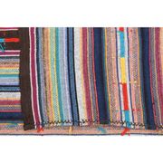 Vintage Turkish Oushak Handmade Wool Cotton Blue Kilim Area Rug 175x317