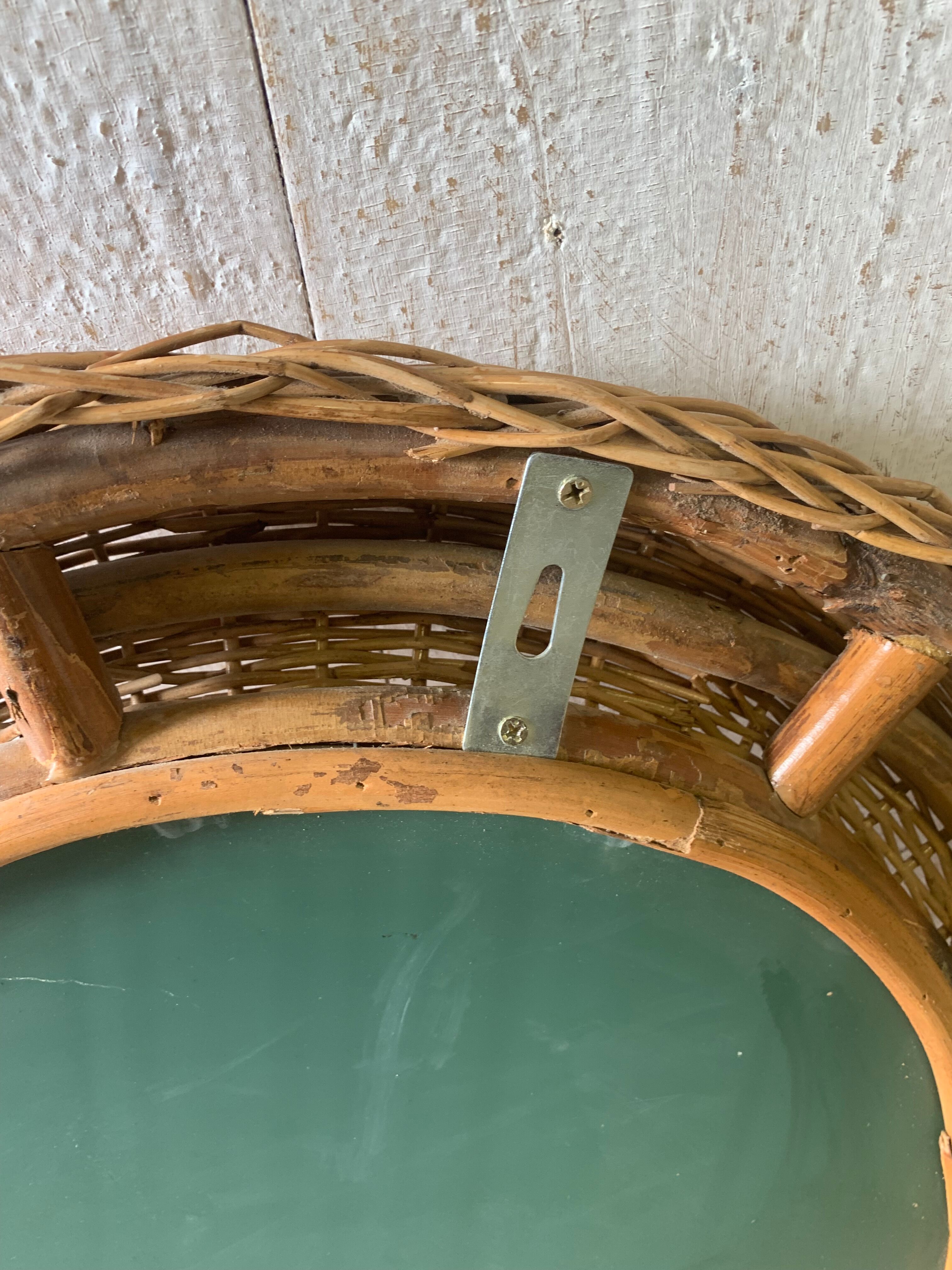 Wicker mirror