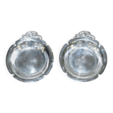 Pair of sterling silver biscuit dishes by Webster circa 1950.