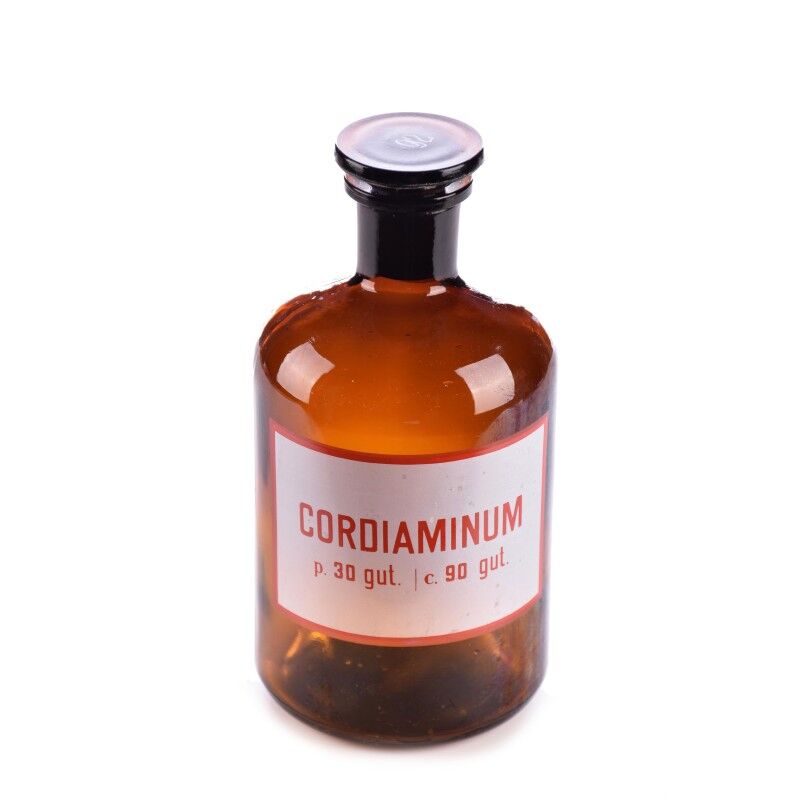 Brocante apothecary bottle 1 ltr with various prints