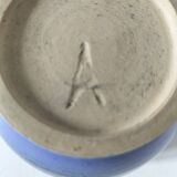 Duo de gobelets en grès émaillé bleu et vert