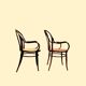 Deux fauteuils J&J Kohn 1900 en bois courbé