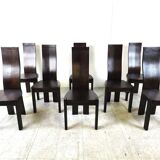 Set of 8 dining chairs by Rob & Dries van den Berghe, 1980s
