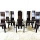 Ensemble de 8 chaises à repas par Rob & Dries van den Berghe, 1980