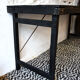 Table finition bois brule / shou-sugi-ban