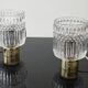 Pair of glass bedside lamps by Kamenicky Senov 1960