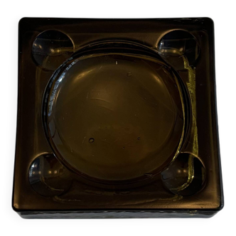 Vintage glass cobblestone ashtray