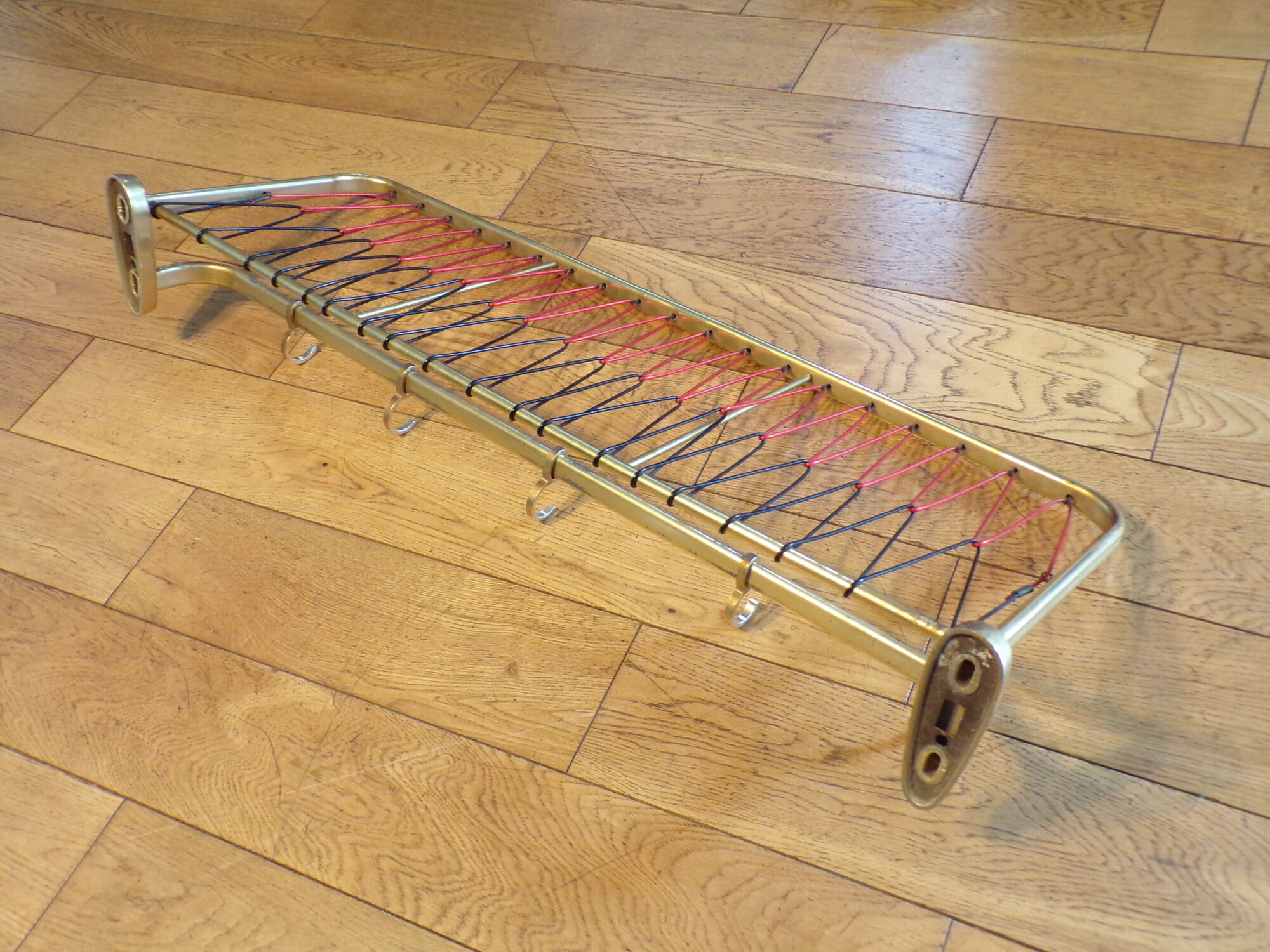 Vintage coat rack train luggage rack
