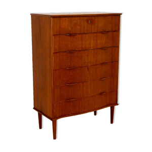 Commode tallboy en teck,