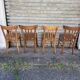 (Lot) 4 vintage wooden bistro chairs by Baumann