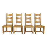 4x Dining Chair Brutalist, 1970s