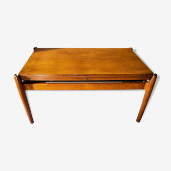 Scandinavian liftable coffee table, expandable "sm-rrebred" 1950-60