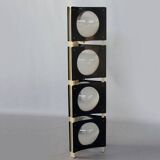 Lampadaire Vintage en Métal Bleu et Blanc, Italie