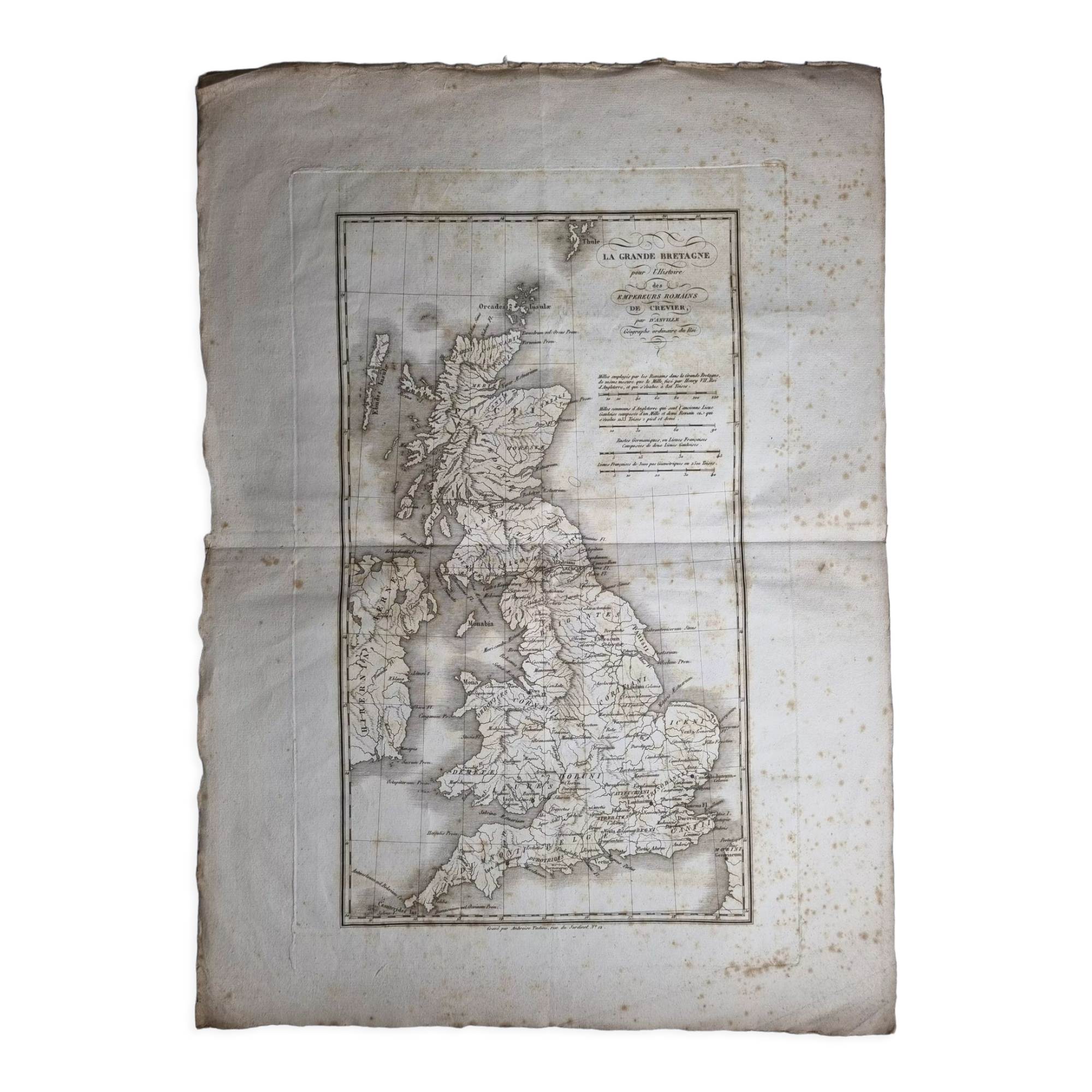 Map of Great Britain from the Atlas of the History of the Emperors of 1819, 48 x 34 cm