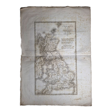 Map of Great Britain from the Atlas of the History of the Emperors of 1819, 48 x 34 cm