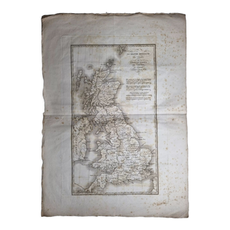 Map of Great Britain from the Atlas of the History of the Emperors of 1819, 48 x 34 cm