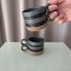 Pair of Vintage Danish Studio Pottery Mugs – Denmark Stoneware Cups – Blue