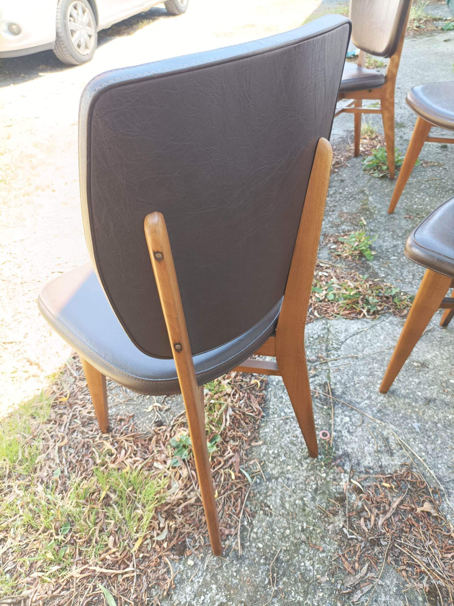4 vintage Scandinavian teak chairs