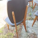 4 vintage Scandinavian teak chairs