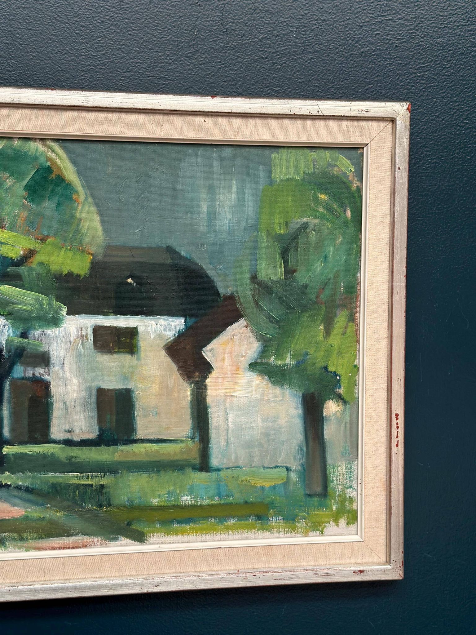 Original Swedish Oil On Canvas – “The White House” By Harry Wichmann – Signed – Vintage & Framed