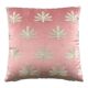 Coussin rose brodé palmiers