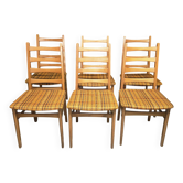 Set of 6 vintage Scandinavian chairs from the 60s/70s.