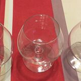Lot of 3 40 cl cognac glasses