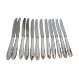 12 silver metal knives