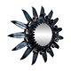 Sun wall lamp by ferro arte XL, metal and silver leaf, Spain, 1960