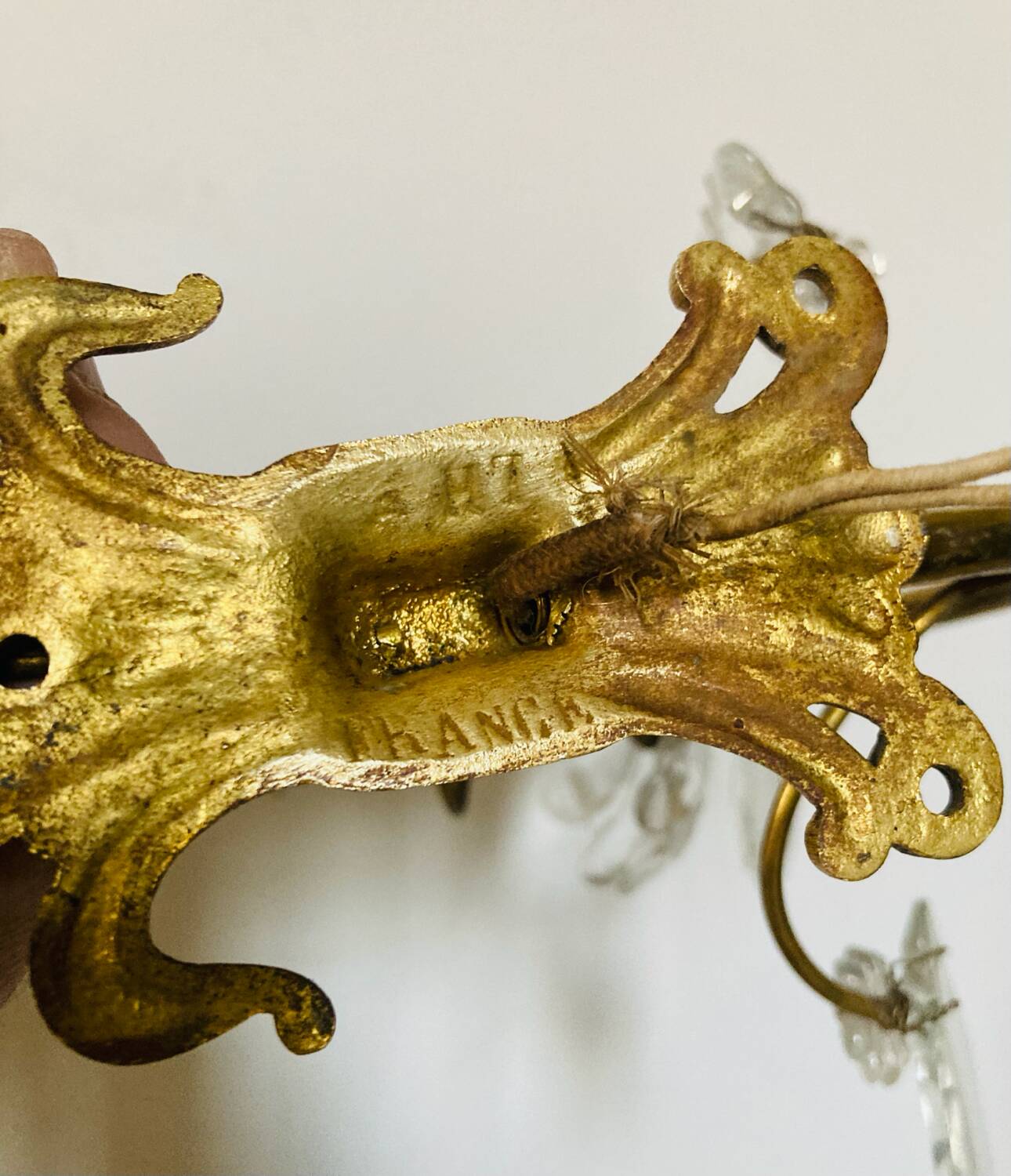 Bronze appliques + pendants from the 19th century marked FRANCE LH