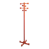 1970s orange wooden Italian coat rack