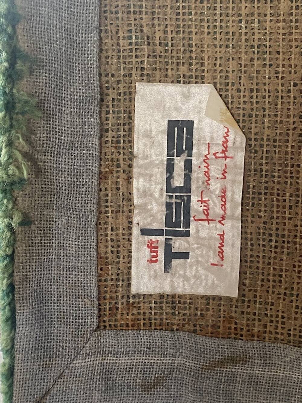 Tisca Tiara "Apfel Baum" Hand Tufted Rug by Frederic, France 1980s