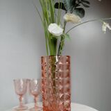 Windsor pink glass geometric vase from Luminarc