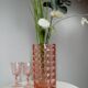 Vase géométrique verre rose Windsor de Luminarc