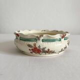 Polychrome ironstone sponge holder bowl Sarreguemines