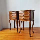 Pair of Louis XVI style bedside tables