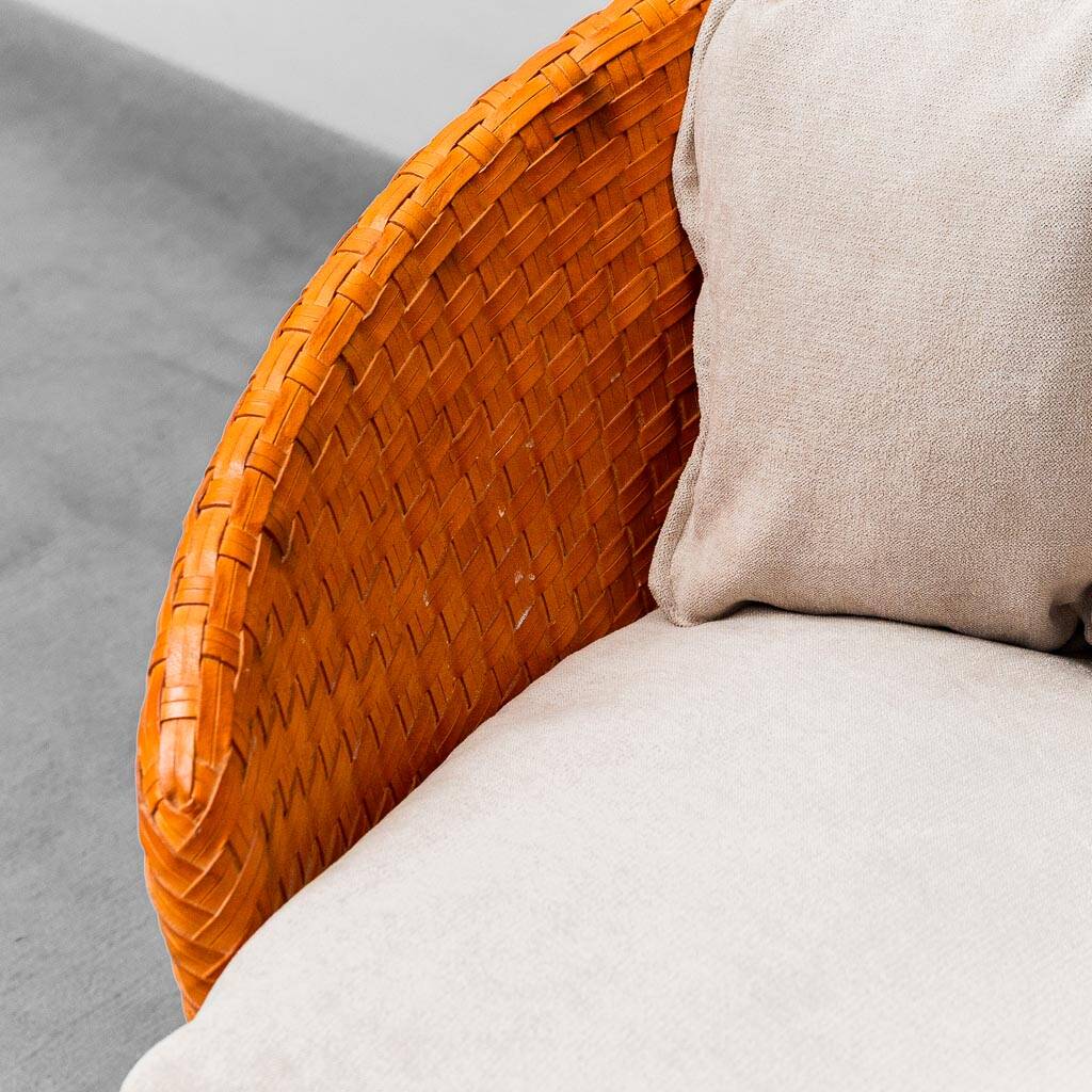 Divano 2 posti intrecciato di tito angoli anni ’90 vintage modernariato