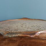 Puisaye sandstone tray signed Jean-Pierre Prud’homme