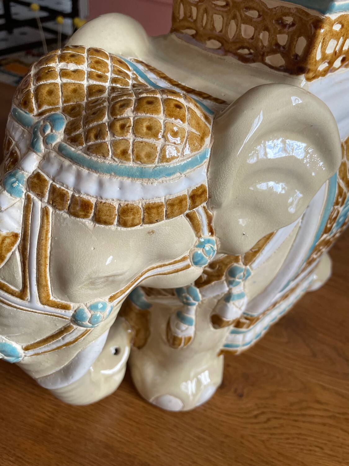 Ceramic elephant plant holder