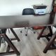 Beautiful solid wood desk, adjustable height, on trestles