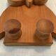 Vintage wooden owl coat rack