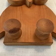 Porte manteau vintage hibou en bois